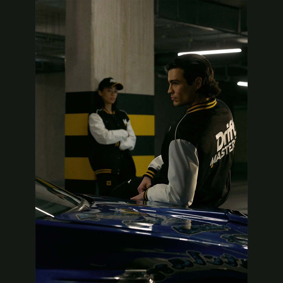 Unisex přechodová bomber bunda 4F x Drift Masters - černá · záber 1