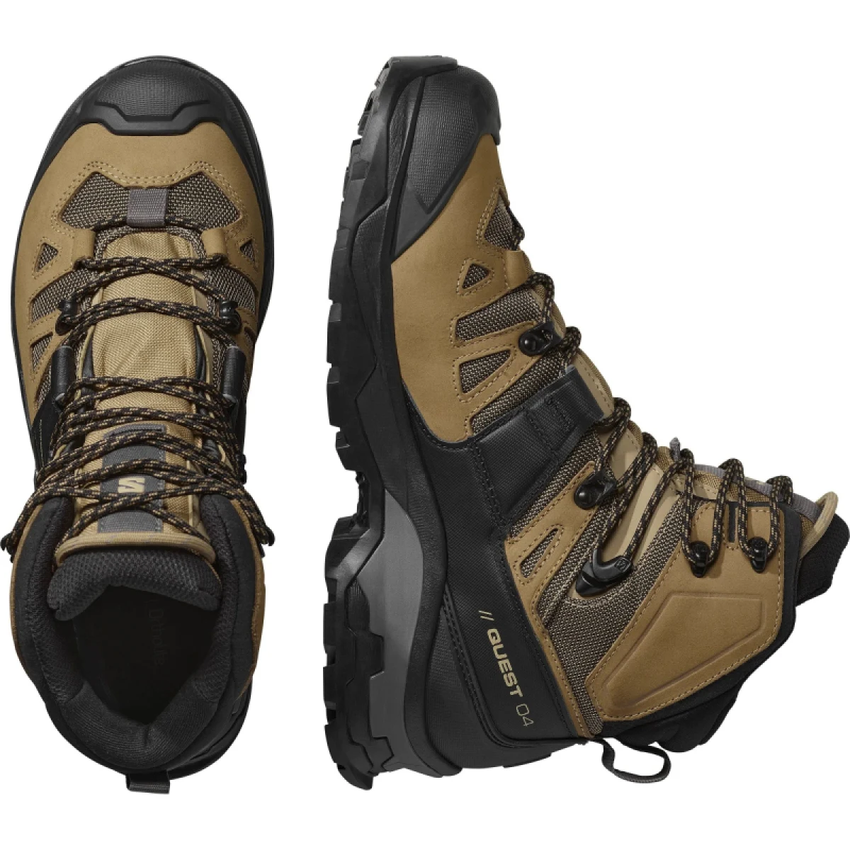 Pánská kotníková turistická obuv SALOMON Quest 4 GTX M kelp black castlerock · záber 4
