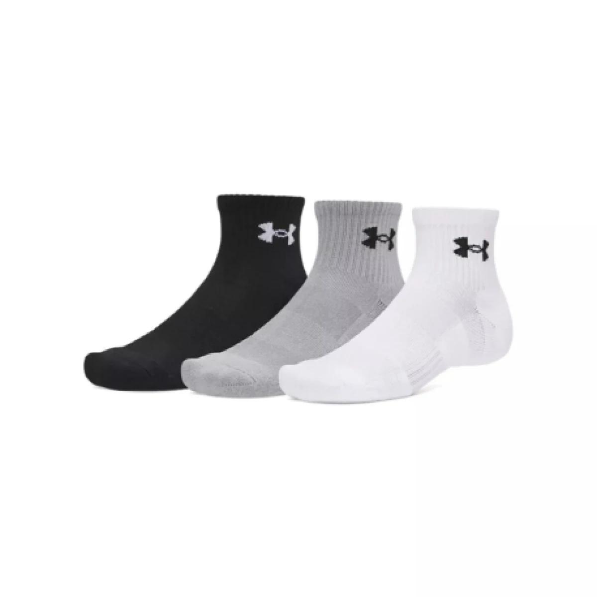 Ponožky UNDER ARMOUR 3 PACK-UA Performance Cotton Qtr-WHT · záber 1