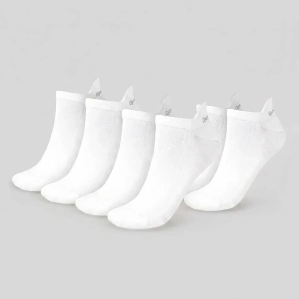 GymBeam Ponožky Tab 3Pack White - Velikost: XL | Barva: biela | Hmotnost: 0,086 kg | Balení: 170 · záber 3