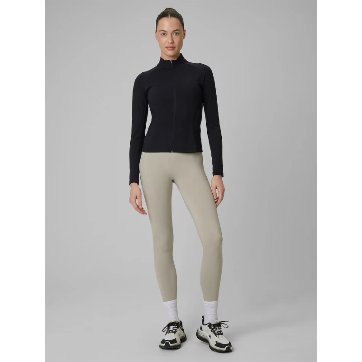Dámska tréningová mikina so zipsom 4F SWEATSHIRT FNK F0850-20S-DEEP BLACK · záber 5