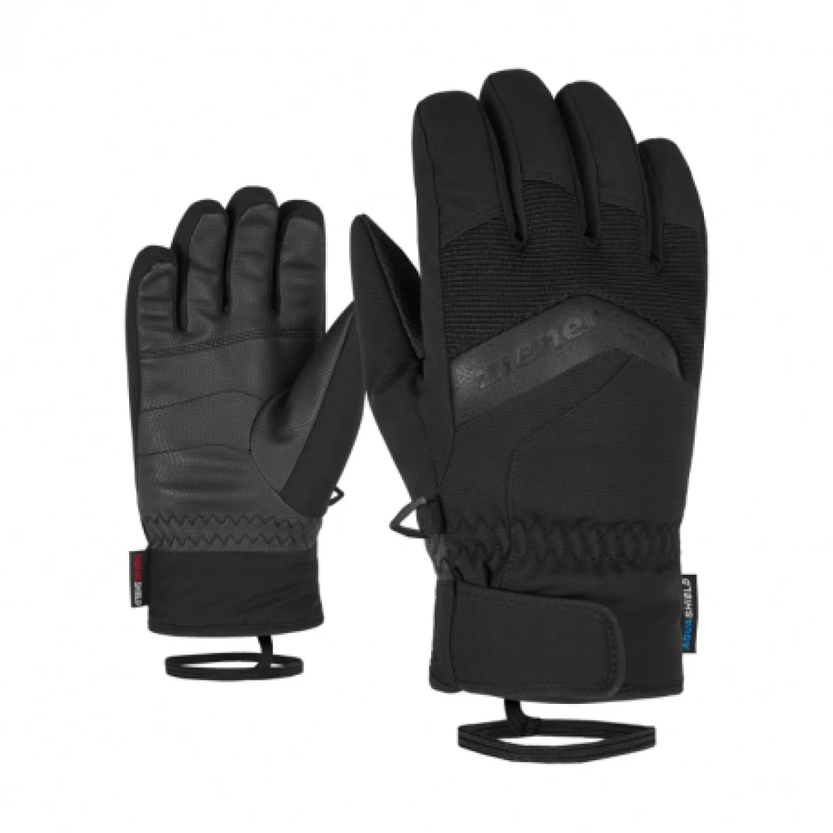Juniorské lyžařské rukavice ZIENER LABINO-801948-12-black · záber 1