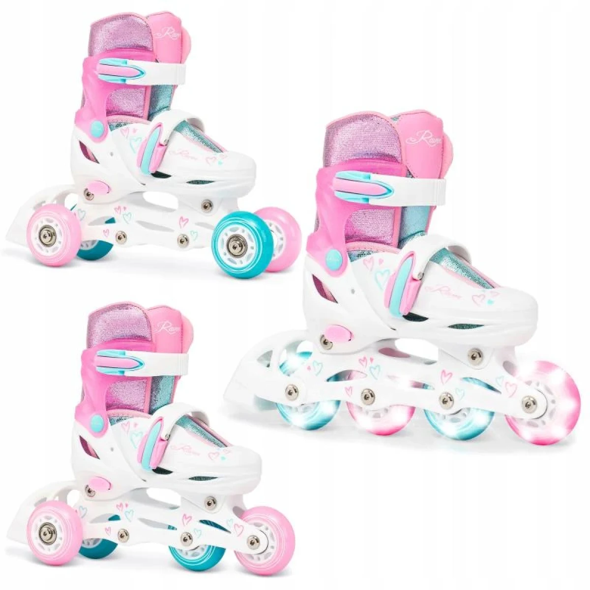 Raven Loret Glitter White/Mint/Pink - Velikost: 27-30 | Barva: Biela · záber 2