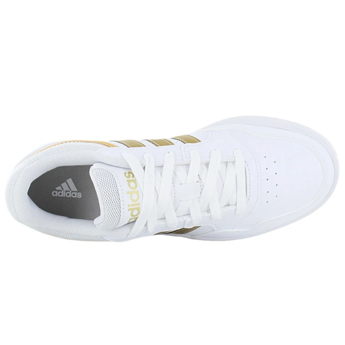 Dámská rekreační obuv ADIDAS Hoops 3.0 cloud white cloud white matt gold · záber 3