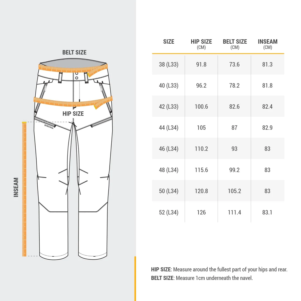 QUECHUA Pánske vodoodpudivé turistické nohavice SH500 zelené XL-2XL (L34) · záber 2