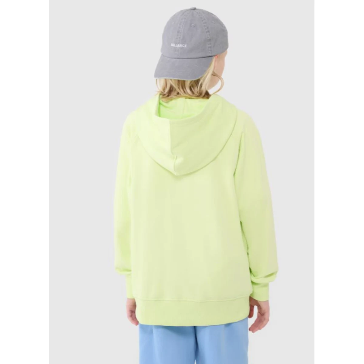 Chlapecká mikina s kapucí 4F JUNIOR SWEATSHIRT M1712-45N-CANARY GREEN NEON · záber 4