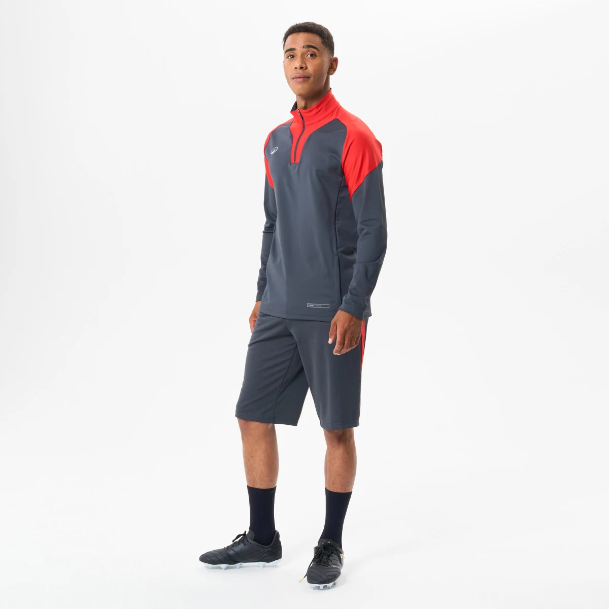 KIPSTA Futbalová mikina VIRALTO CLUB 1/2 zips sivo-červená 3XL · záber 1