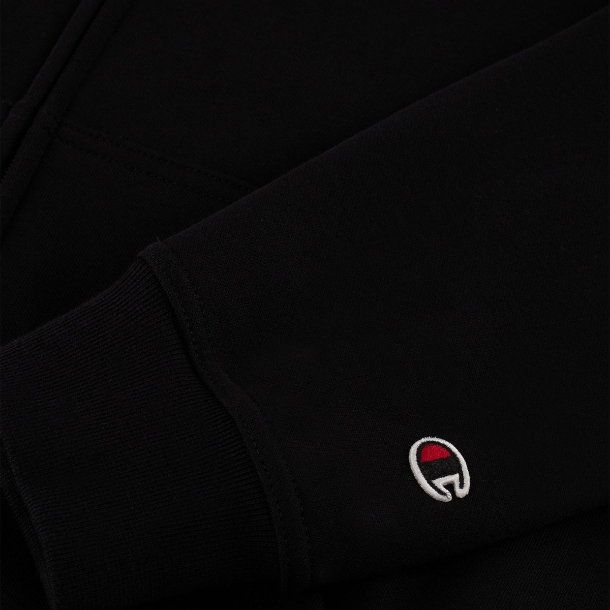 Champion Full Zip Hoodie Sweatshirt Black - Méret: L | Szín: Fekete | Tömeg: 0,69 g · záber 3