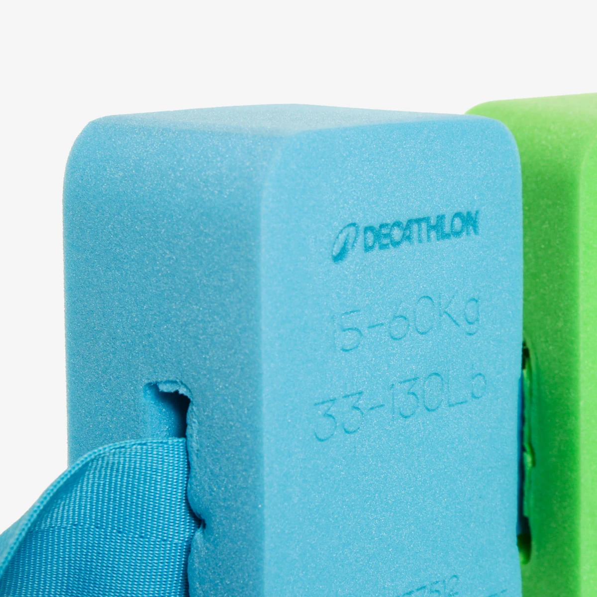 DECATHLON Detský plavecký pás 15 – 60 kg s penovými blokmi modro-zelený bez · záber 2