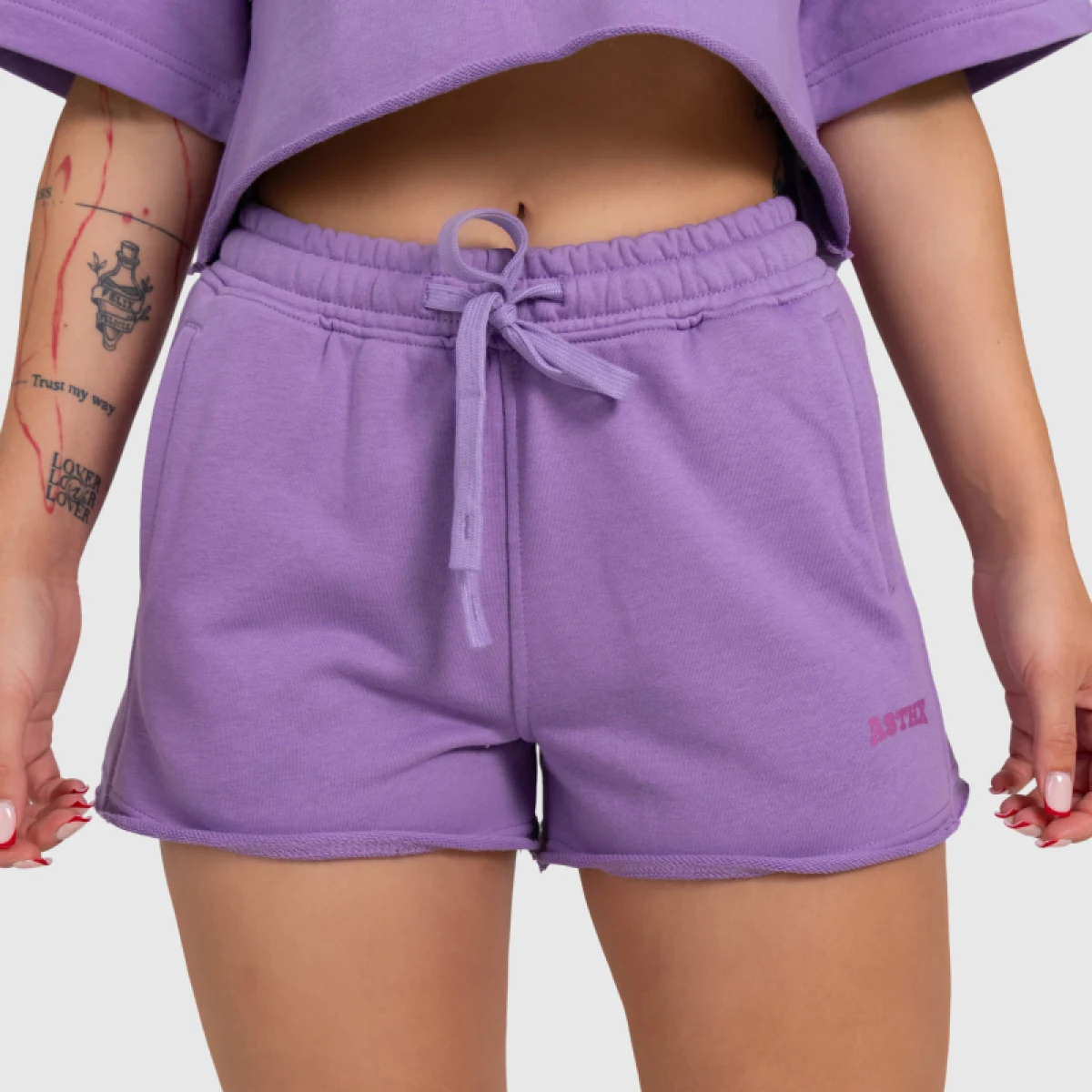 Női short Iron Aesthetics Heavy-Terry, lila · záber 2
