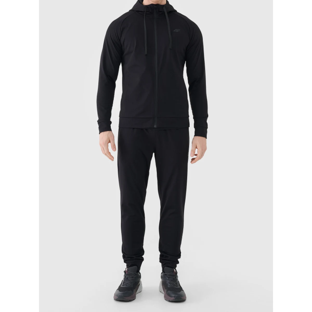 Pánska tréningová mikina so zipsom 4F SWEATSHIRT FNK M631-20S-DEEP BLACK · záber 4