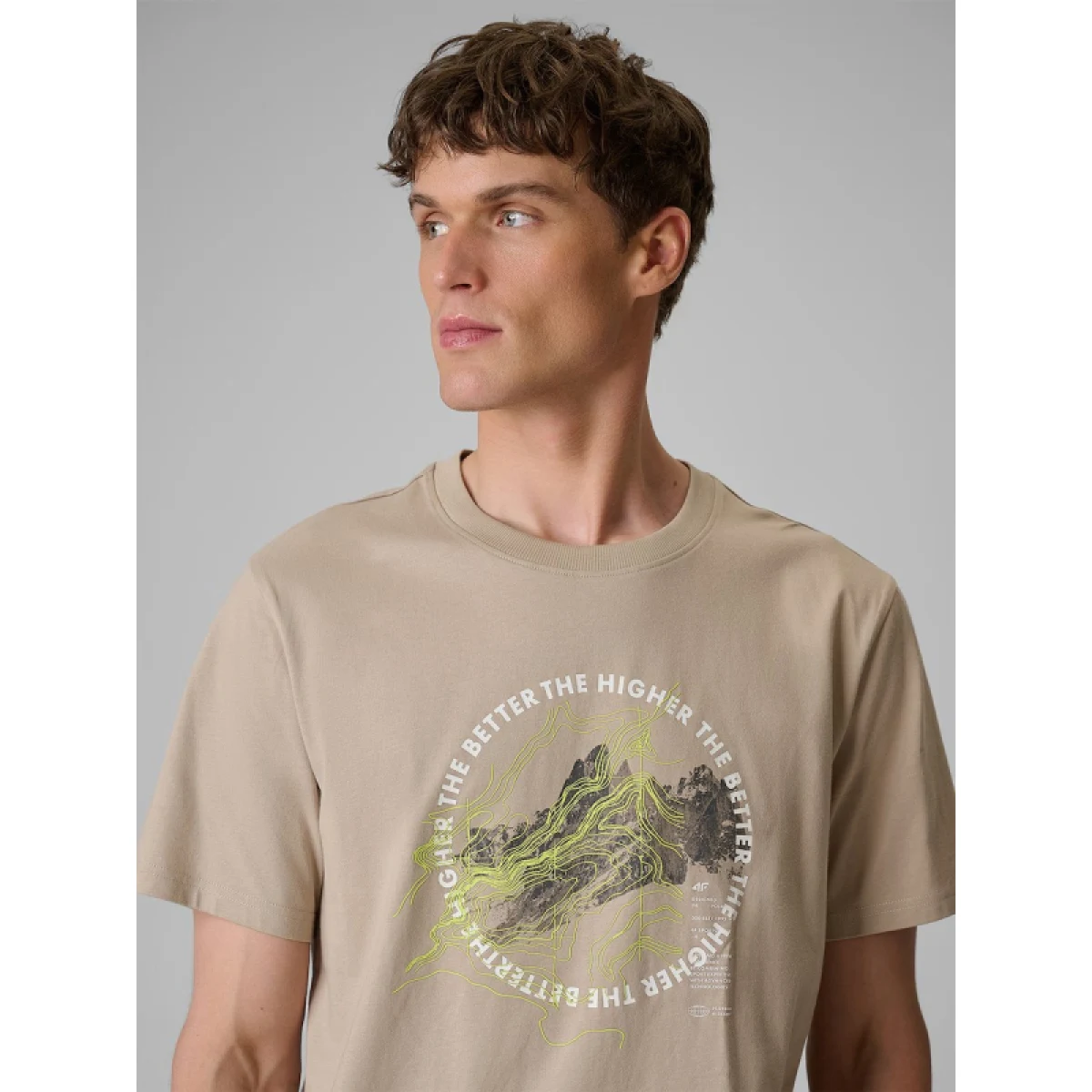 Pánské tričko s krátkým rukávem 4F TSHIRT M2822-83S-BEIGE · záber 5