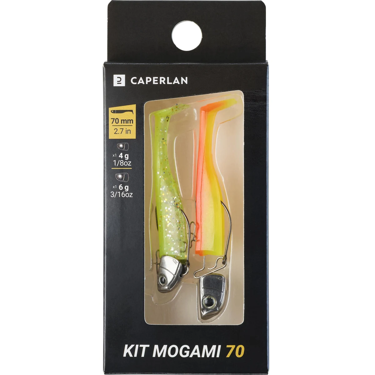 CAPERLAN Mäkká umelá nástraha shad WXM súprava Mogami 70 4/6 g fluo bez · záber 2