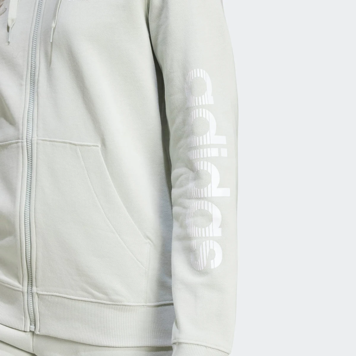 ADIDAS Dámska mikina s kapucňou na zips – sivá XS · záber 2
