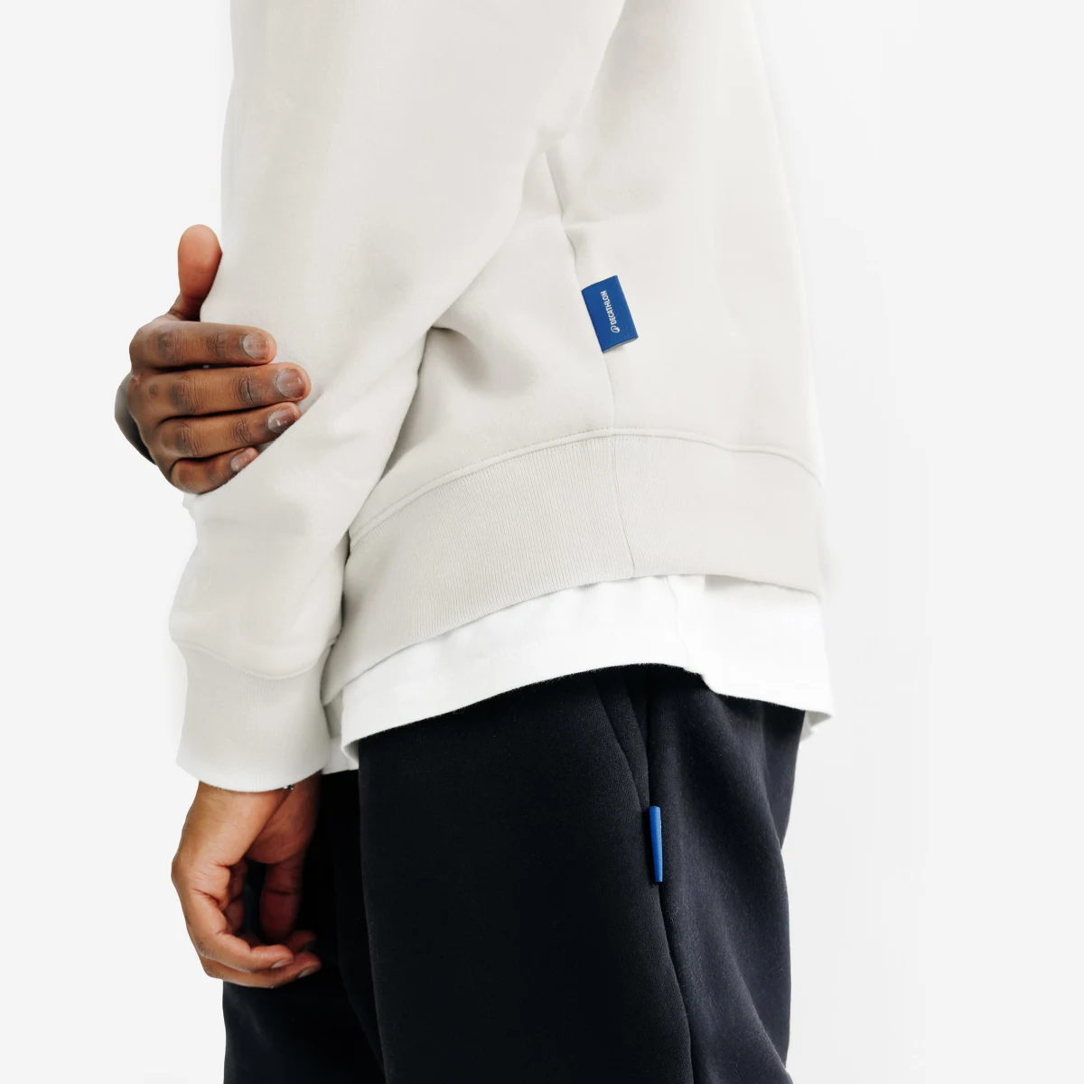 DECATHLON Pánska oversize mikina béžová M · záber 2