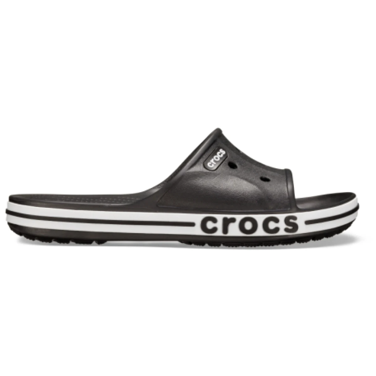 Pantofle (plážová obuv) CROCS Bayaband Slide U black white · záber 1