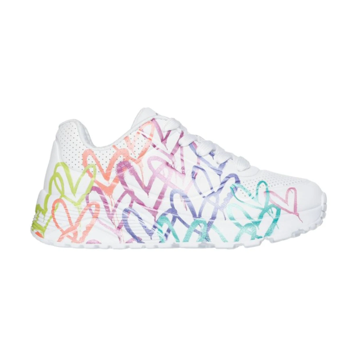 Dievčenská rekreačná obuv SKECHERS Uno Lite Metallic Joy Jr white multi color · záber 2
