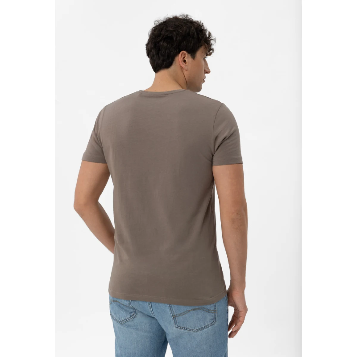 Pánské tričko s krátkým rukávem VOLCANO T-SMUGE-BEIGE · záber 3