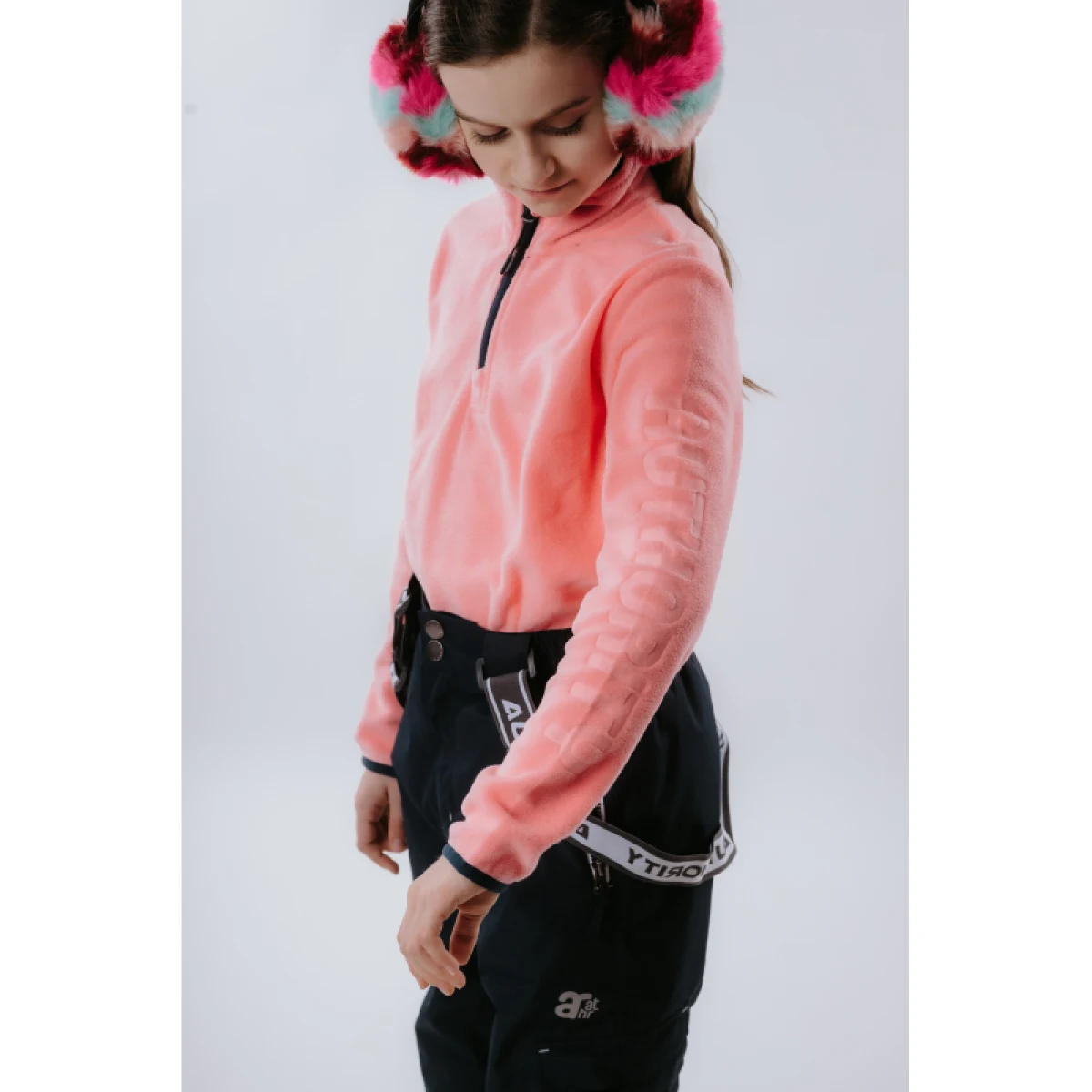 Dievčenská lyžiarska flisová mikina AUTHORITY KIDS F-LAURA_peach - Pohlavie: Dievcata · záber 4