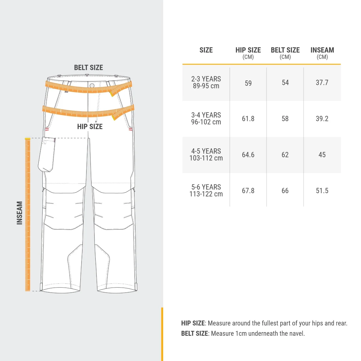 QUECHUA Detské turistické nohavice MH500 odopínateľné 2-6 r sivo-modré 4-5 r (103-112 cm) · záber 2