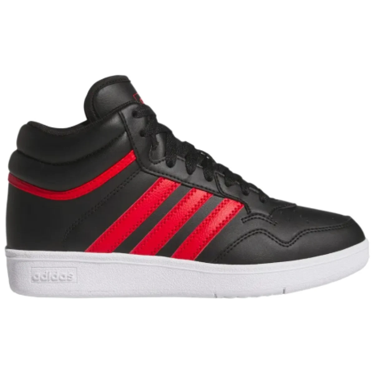 Chlapecká rekreační obuv ADIDAS Hoops 4.0 Mid Jr core black better scarlet cloud white · záber 1