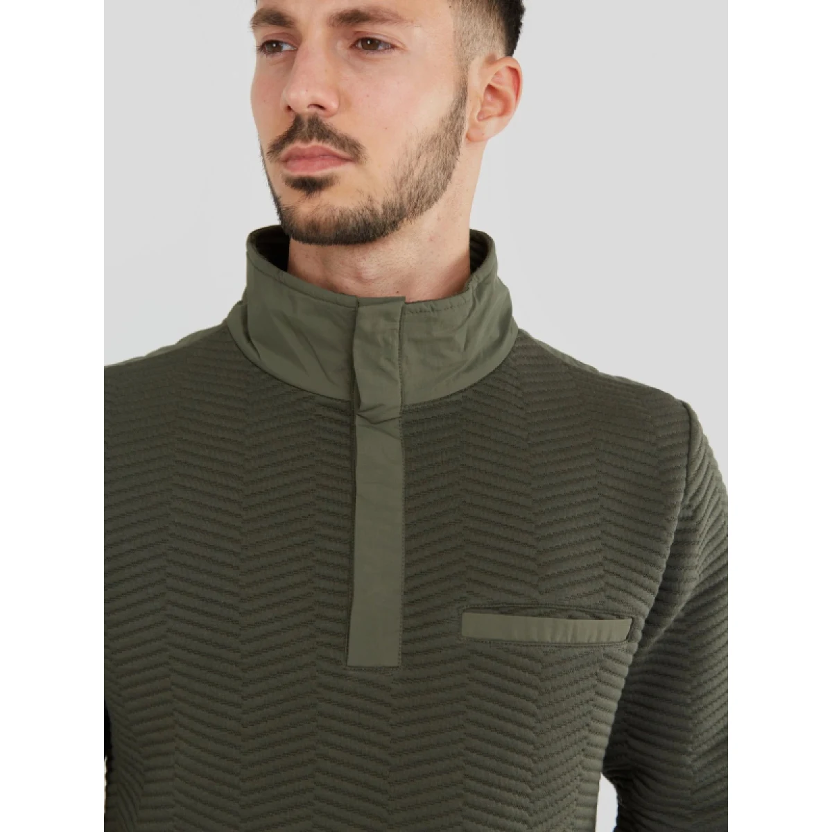 Pánská mikina FUNDANGO Vertigo Sweatshirt-590-oliv · záber 4