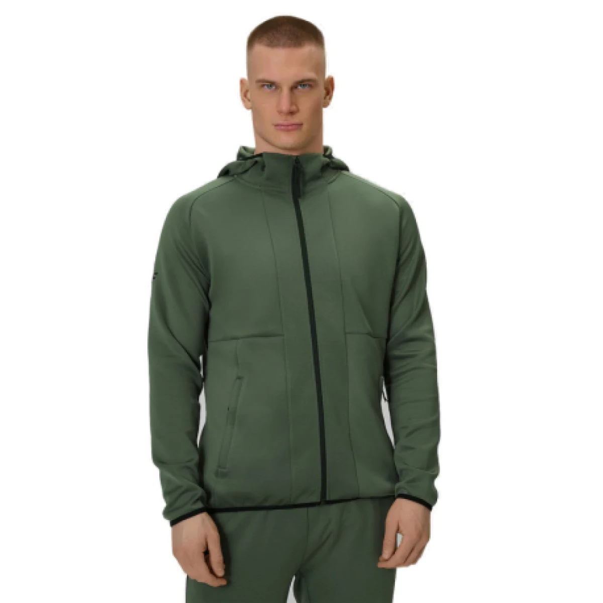 Pánska bežecká mikina 4F SWEATSHIRT FNK M627-43S-KHAKI · záber 1