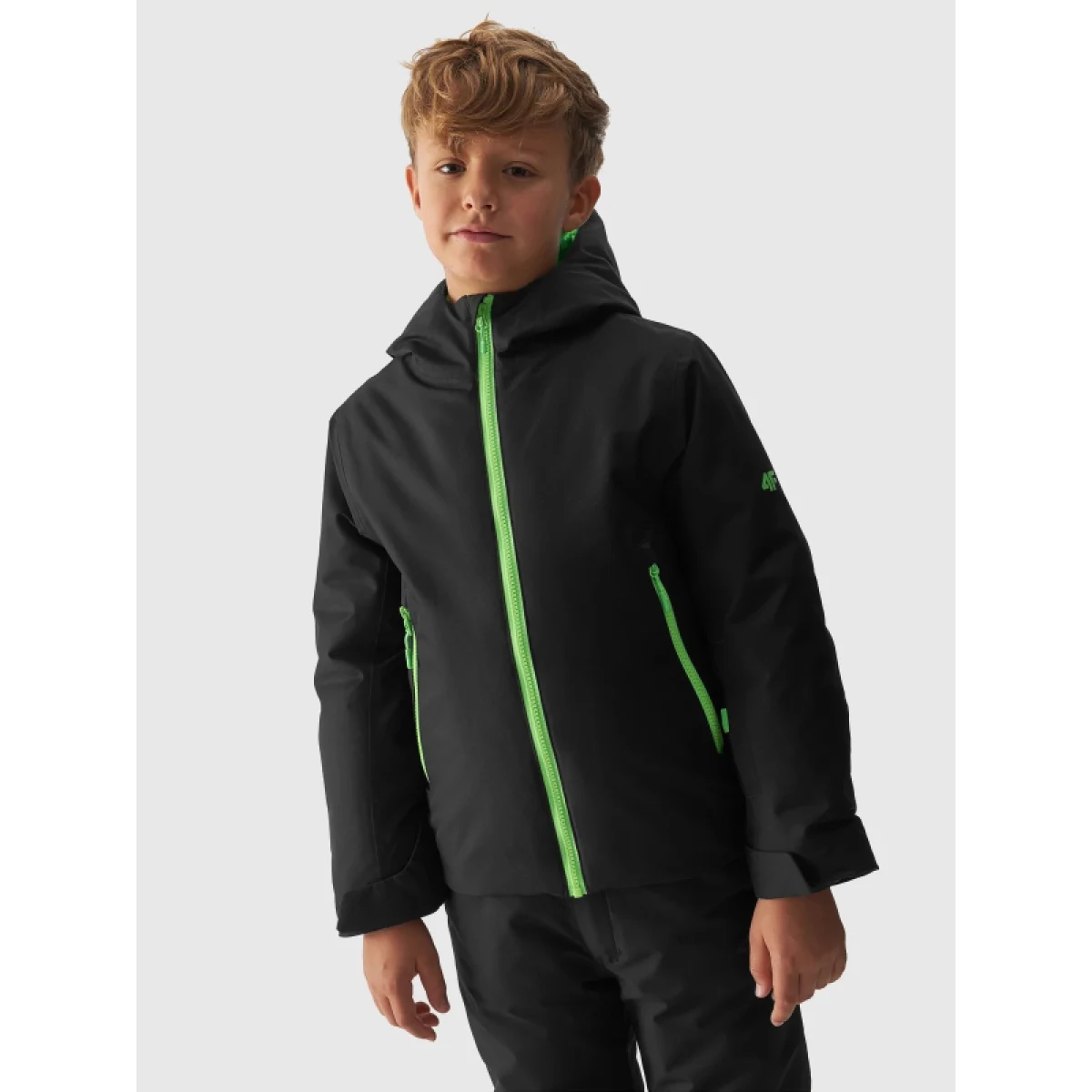 Chlapecká lyžařská bunda 4F JUNIOR TECHNICAL JACKET-JAW23TTJAM297-21S-BLACK · záber 2