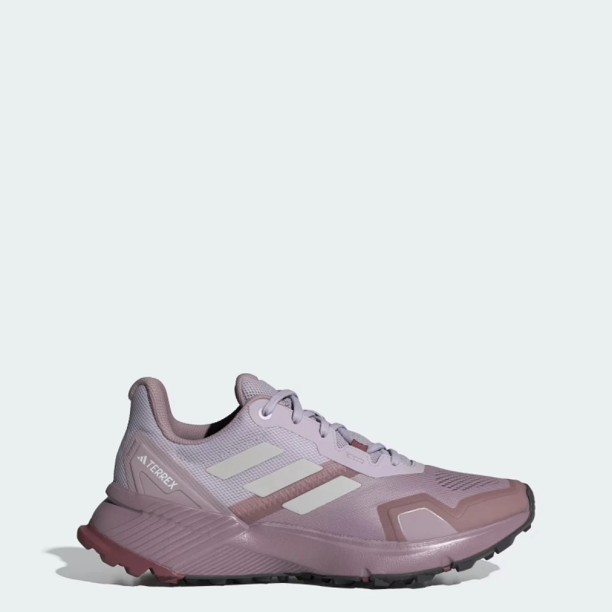 Dámska bežecká trailová obuv ADIDAS Terrex Soulstride W preloved fig grey one burgundy · záber 2