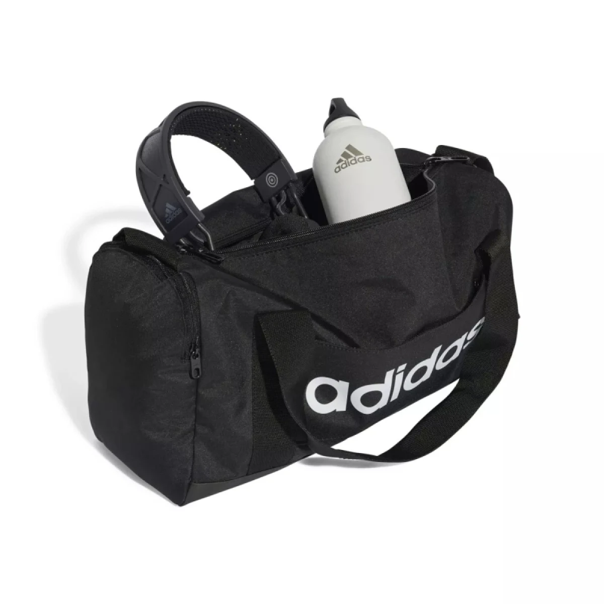 Cestovná taška ADIDAS LINEAR DUFF XS BLACK BLACK WHITE · záber 3