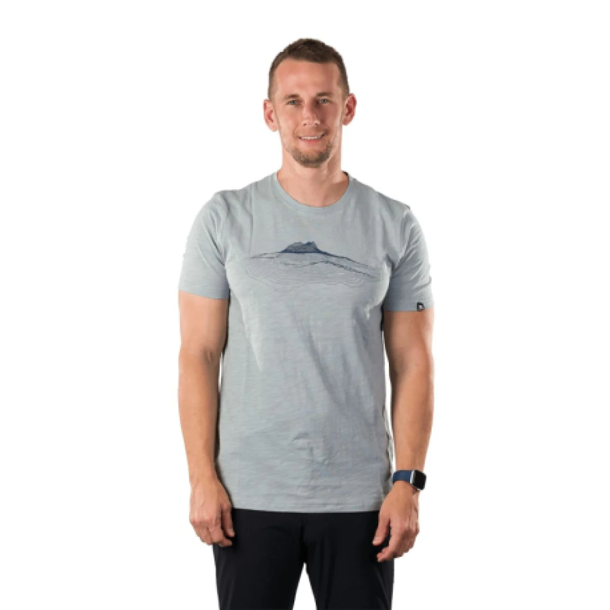 Pánske turistické tričko s krátkym rukávom NORTHFINDER JACINT-368skyblue · záber 1