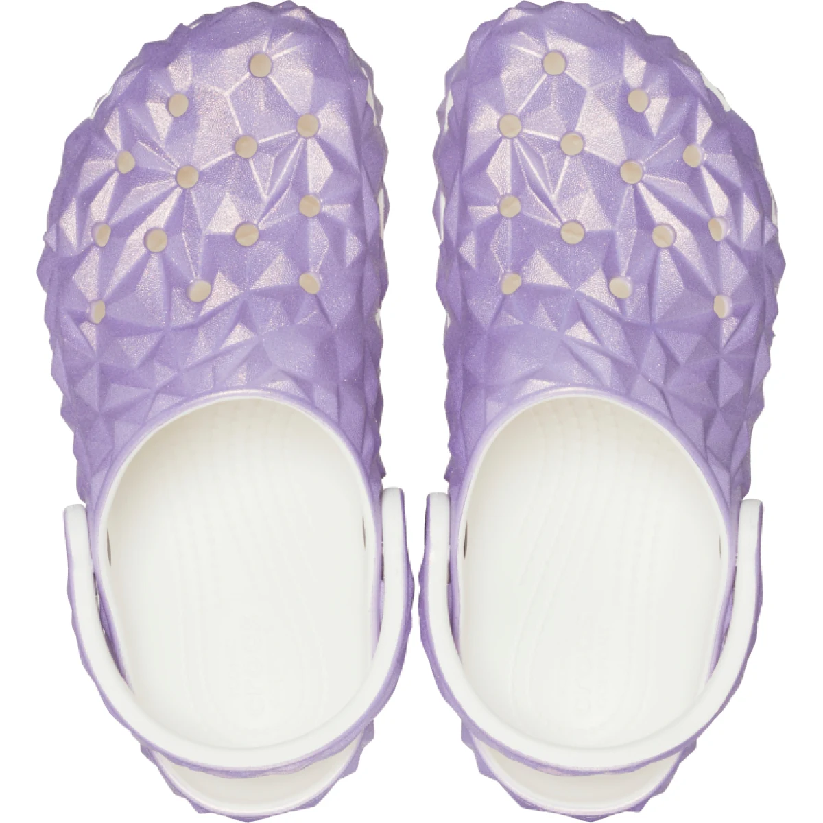 Kroksy (rekreační obuv) CROCS Classic Iridescent Geo Clog white · záber 3