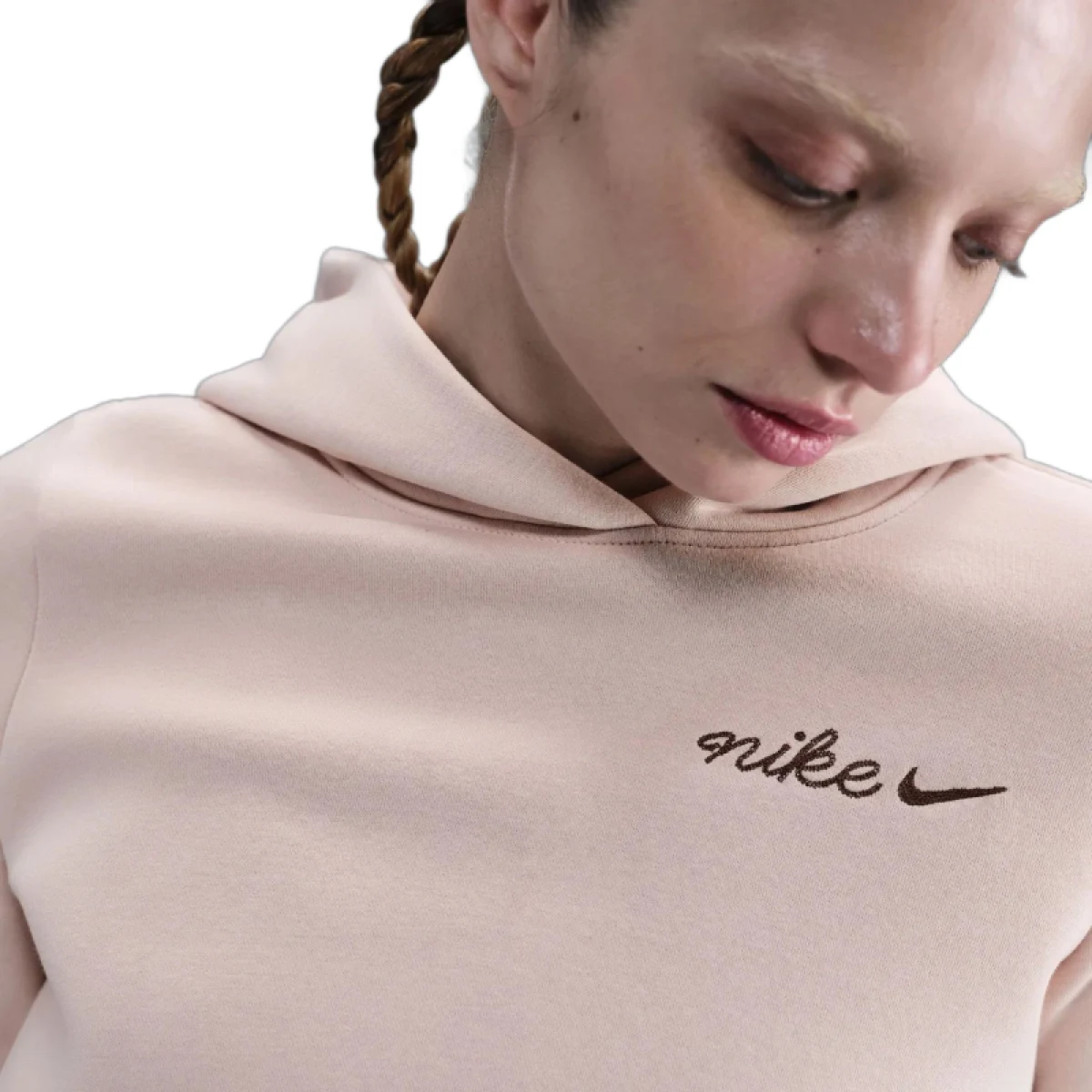 Dámska mikina s kapucňou NIKE W NSW PHNX FLC SHRUNKEN HOODIE SILT RED · záber 2