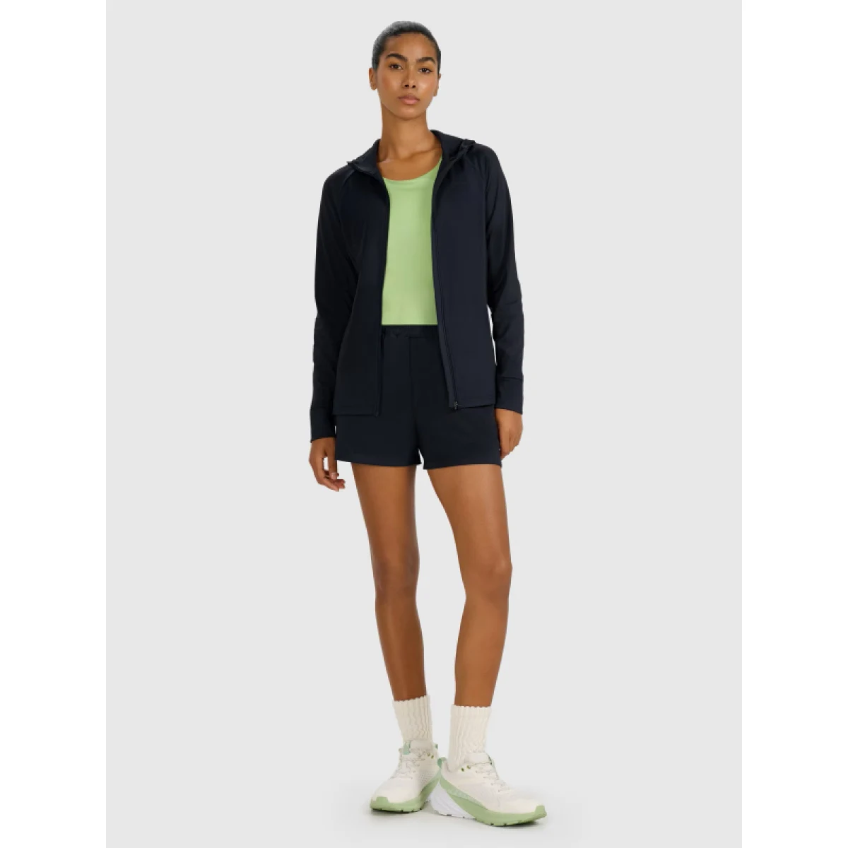 Dámska zateplená tréningová mikina so zipsom 4F SWEATSHIRT FNK F653-WMM00TFSWF653-20S-DEEP BLACK · záber 5