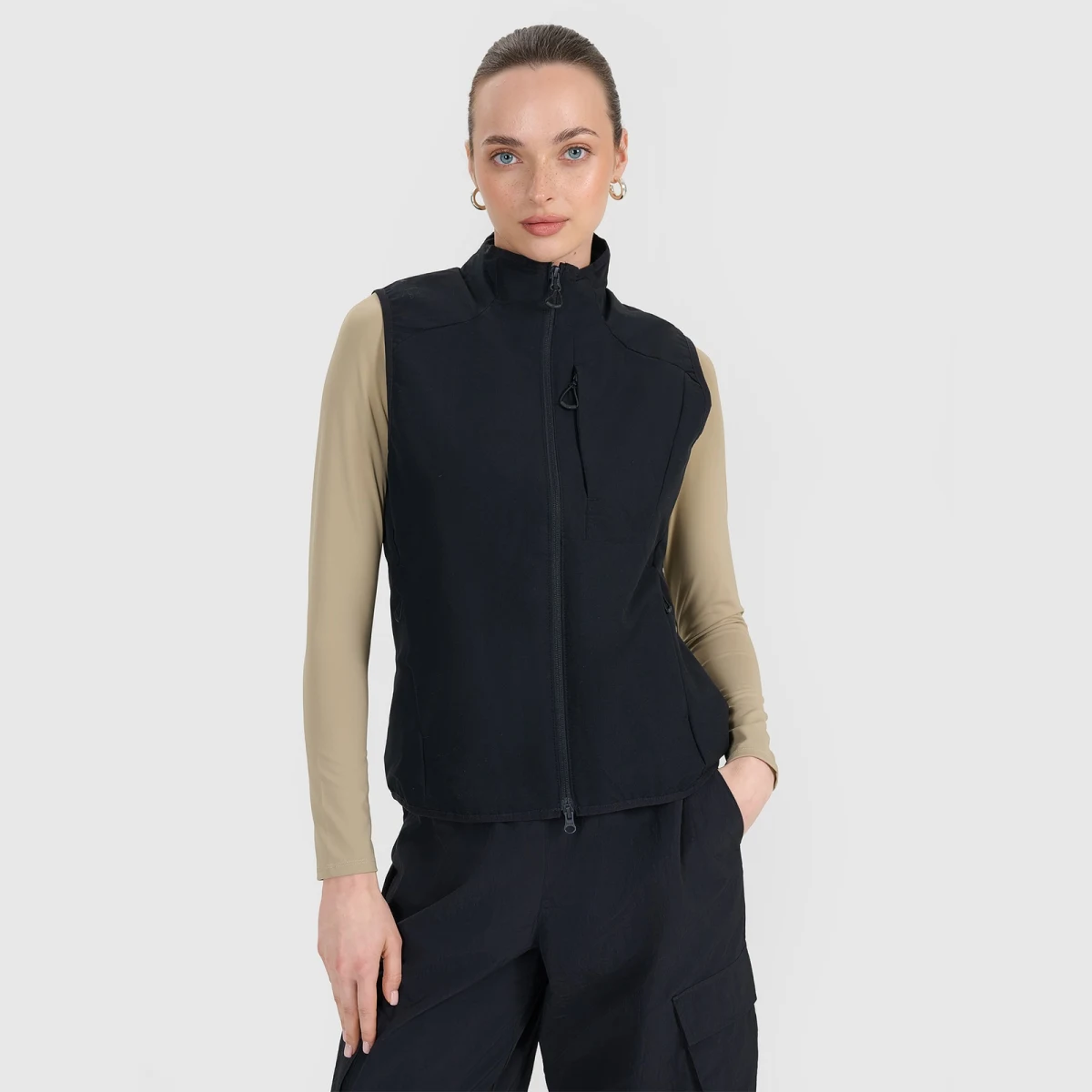 Dámská vesta 4F VEST JACKET-WSS25TVJAF188-20S-DEEP BLACK · záber 1