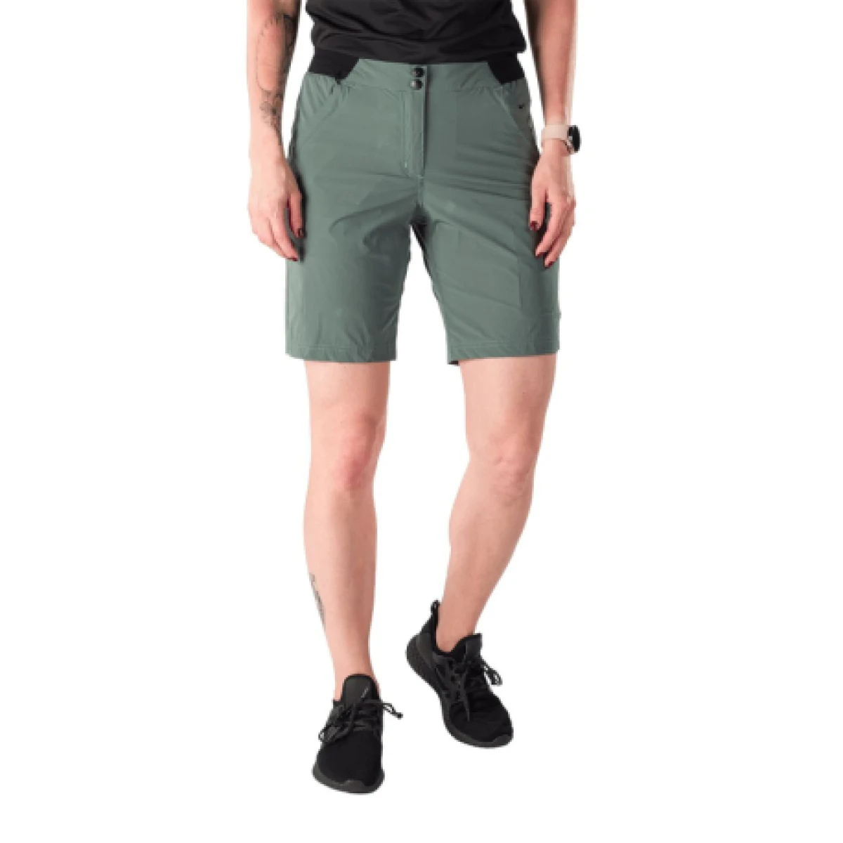 Dámske turistické kraťasy NORTHFINDER HALME-263greengrey · záber 1