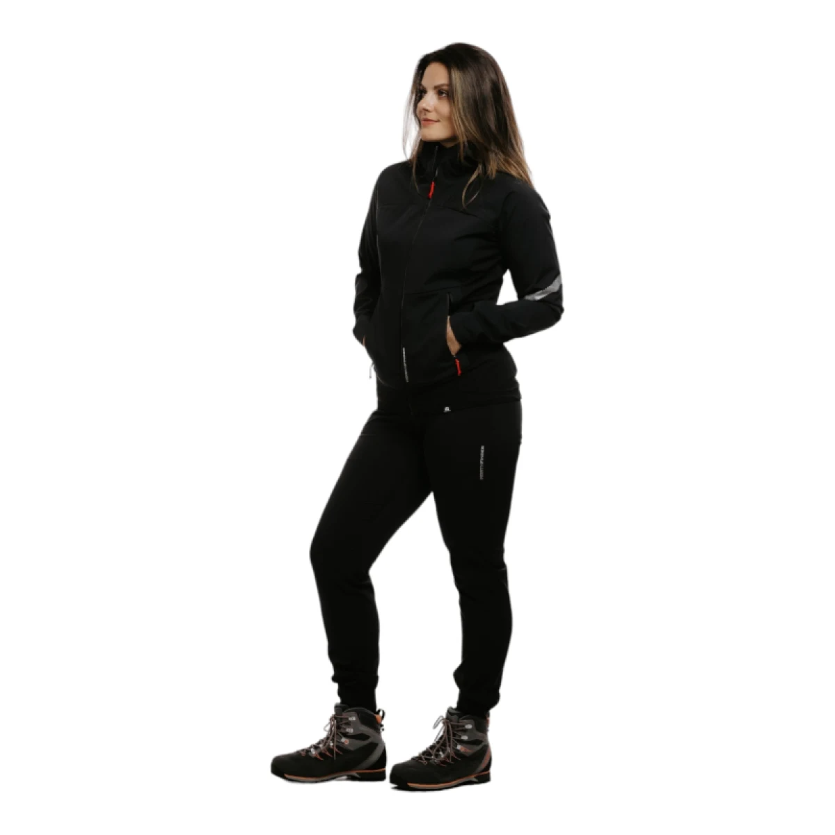 Dámská turistická softshellová bunda NORTHFINDER DONNA-269-black · záber 3