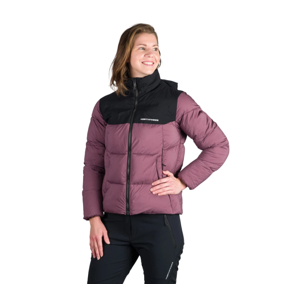 Dámska turistická bunda NORTHFINDER MINDI-676grapeblack · záber 4