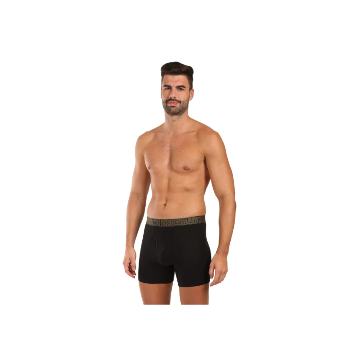 Pánské boxerky UNDER ARMOUR 3 PACK-UA PERFORMANCE COTTON - SOLID 6 inch-BLK · záber 5
