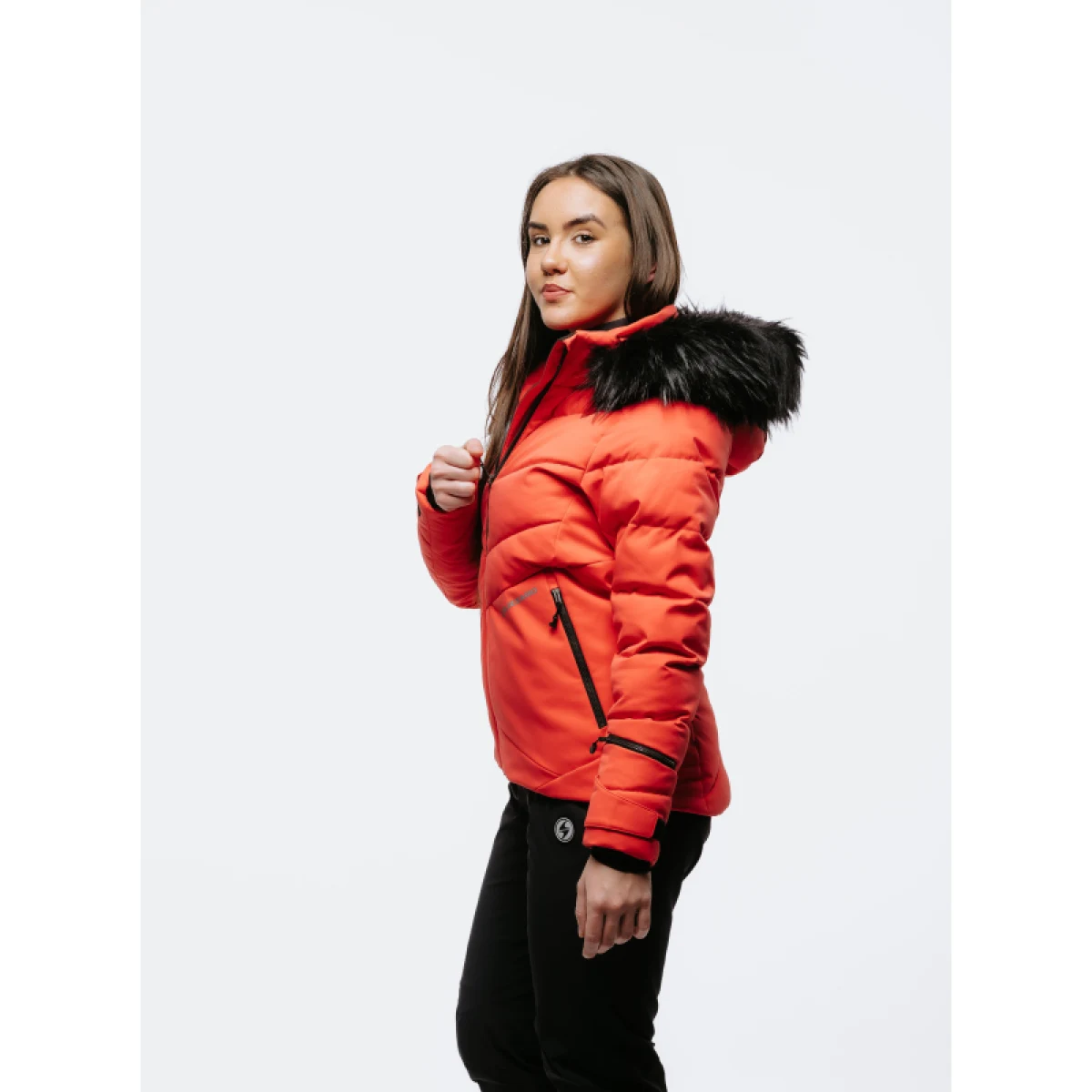 Dámská lyžařská bunda s kapucí BLIZZARD W2W Ski Jacket Lavarone, hot coral · záber 4