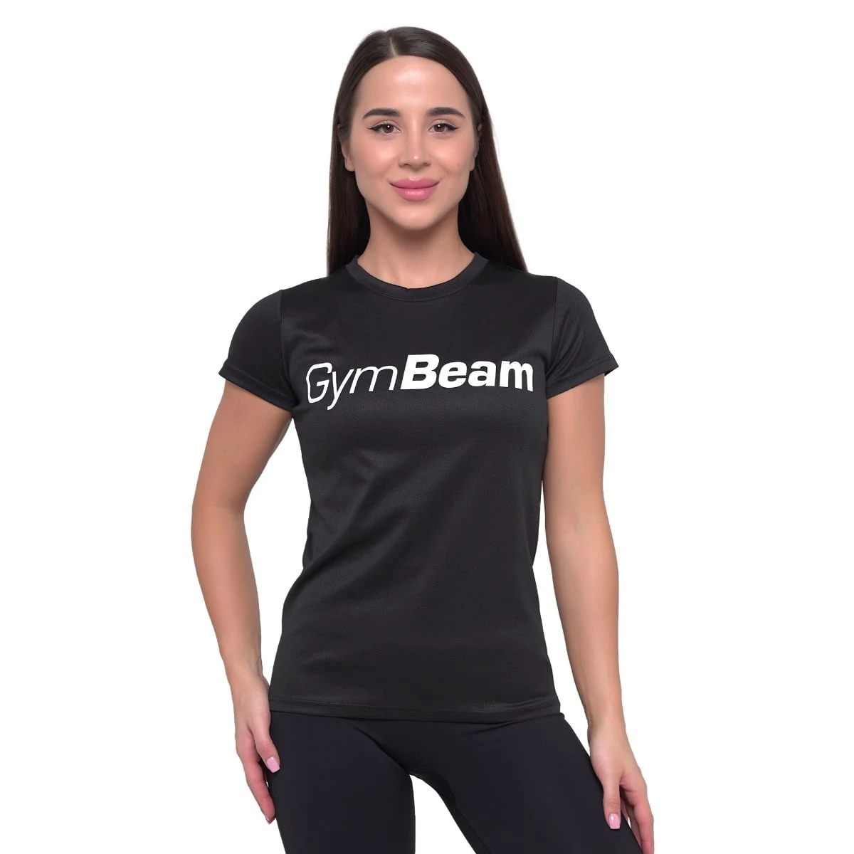 GymBeam Women‘s Mesh T-Shirt Essence Black - Velikost: XS | Barva: Čierna | Hmotnost: 0,0967 kg | Balení: 100 · záber 5