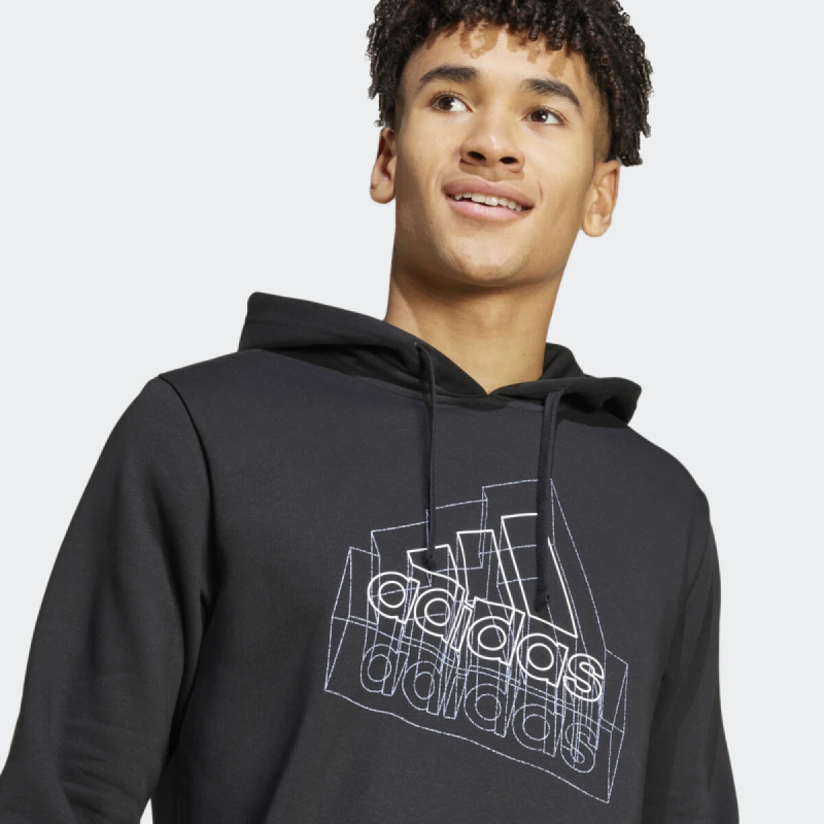 Pánská mikina s kapucí ADIDAS M TECH BOS H-IW2636-Black · záber 4