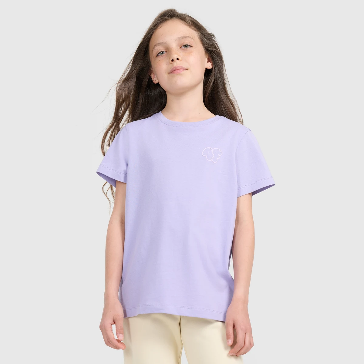 Dívčí regular T-shirt s potiskem - fialová · záber 1
