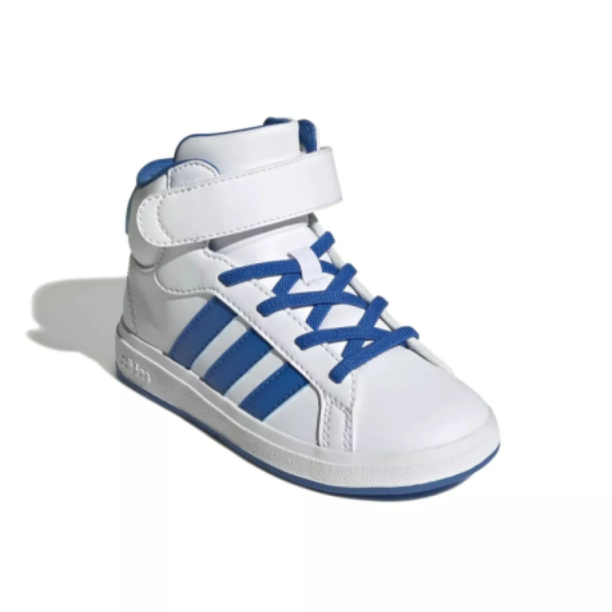 Chlapčenská rekreačná obuv ADIDAS Grand Court Mid K cloud white bright royal bright royal · záber 1