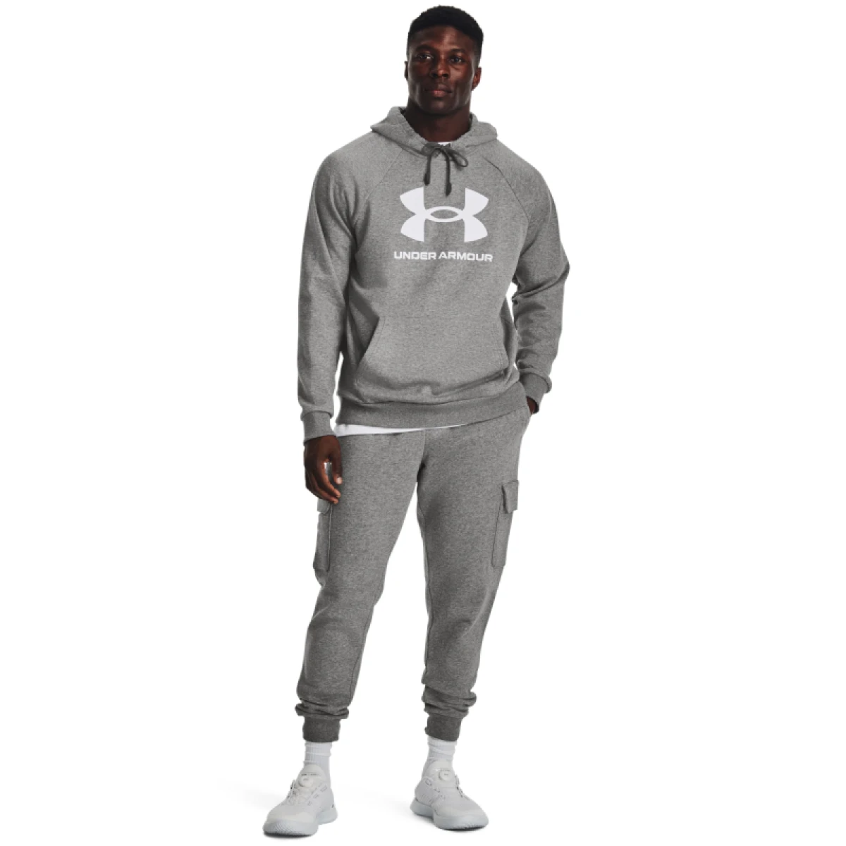 Pánská zateplená mikina s kapucí UNDER ARMOUR UA Rival Fleece Logo HD · záber 4