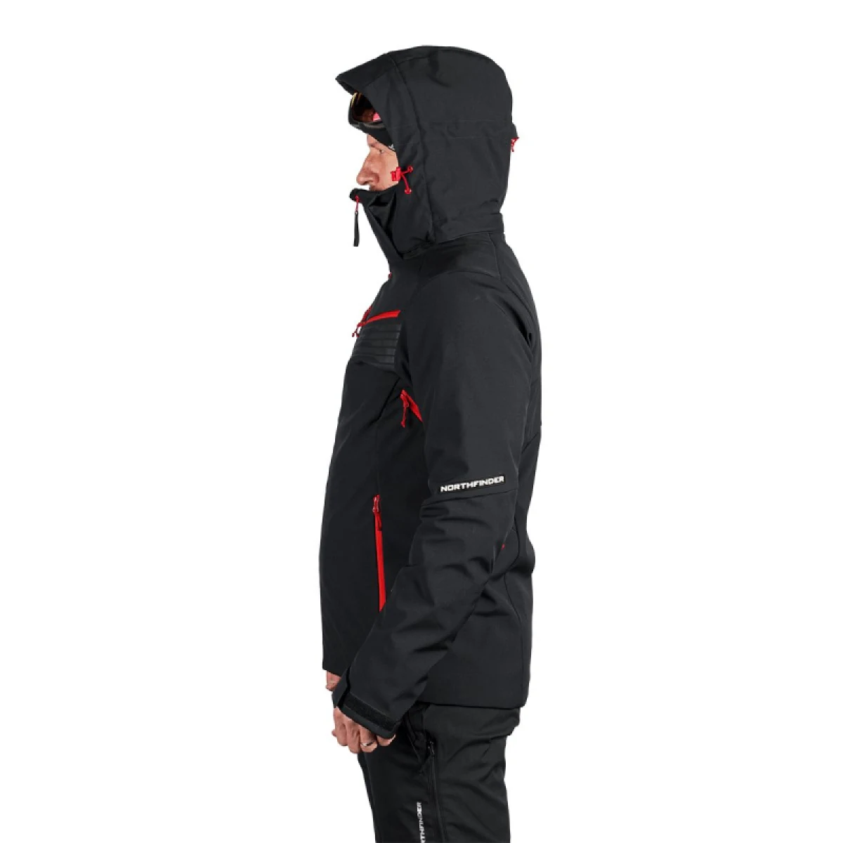 Pánská lyžařská bunda NORTHFINDER BARTALAN-277blackred · záber 4