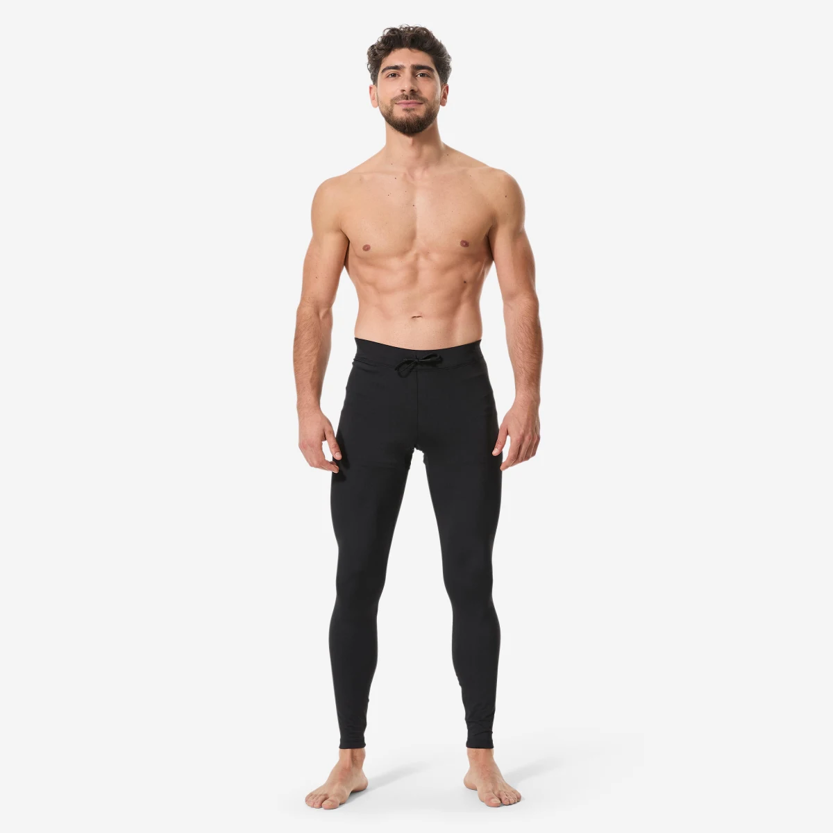 DECATHLON Pánske legíny 100 na surf s UV ochranou čierne M · záber 2