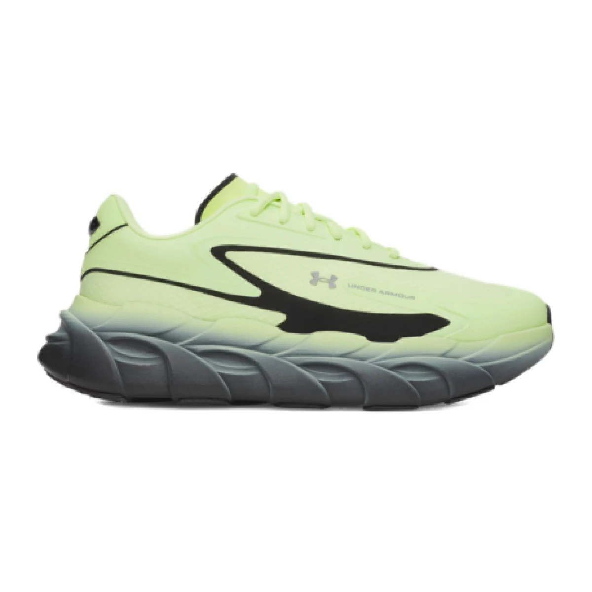Pánska bežecká obuv UNDER ARMOUR UA Halo Runner SE M fade green black metallic silver · záber 1