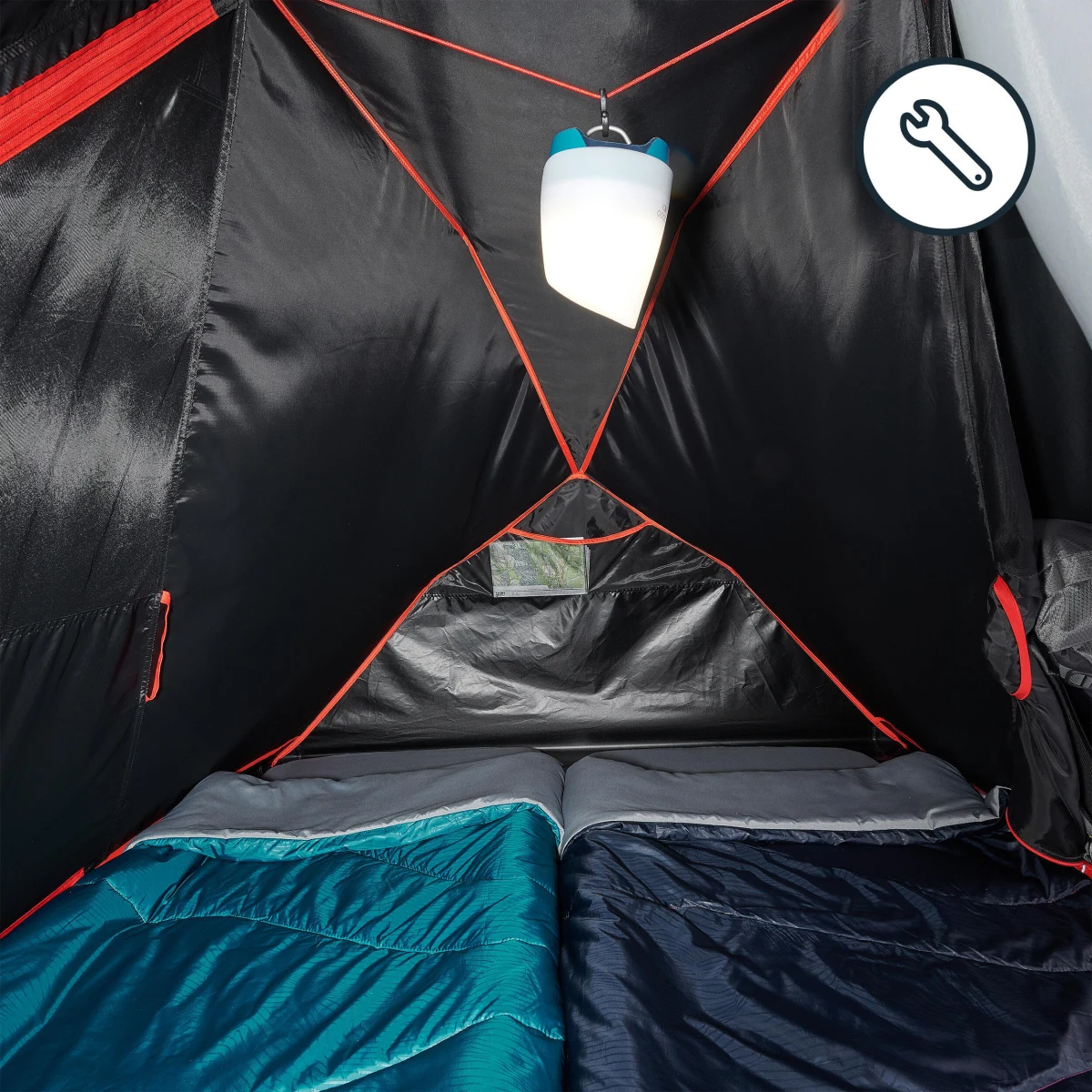 QUECHUA Spálňa - náhradný diel na stan 2 Seconds Easy Fresh&Black pre 2 osoby bez · záber 1