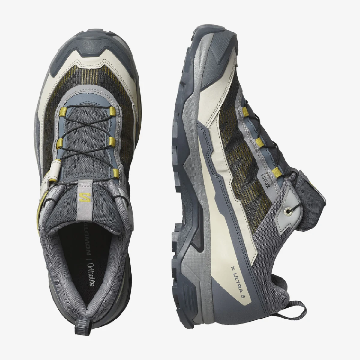 Pánská nízká turistická obuv SALOMON X Ultra 5 M monument turbulence spicy mustard · záber 4
